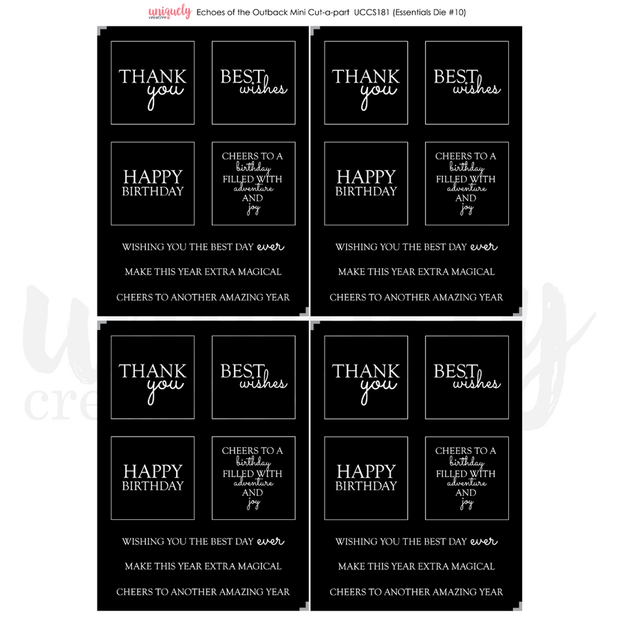 Uniquely Creative - Echoes of the Outback Cut-a-Part Sheet Mini