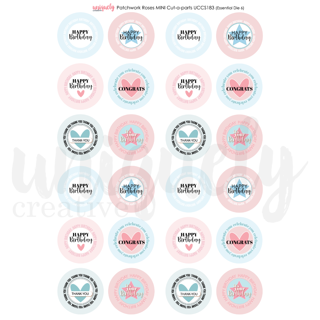 Uniquely Creative - Patchwork Roses Cut-a-Part Sheet Mini