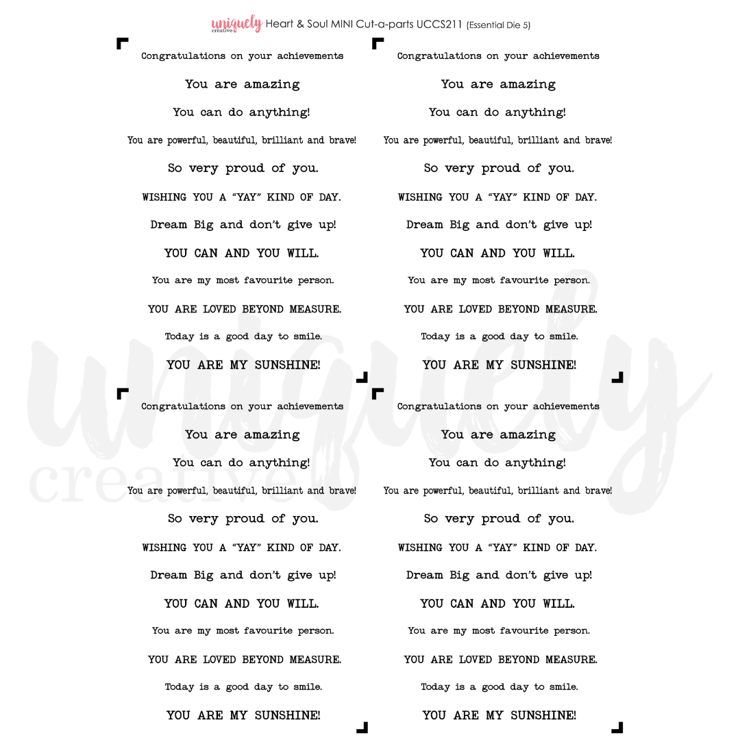 Uniquely Creative - Heart & Soul Mini Cut-a-Part