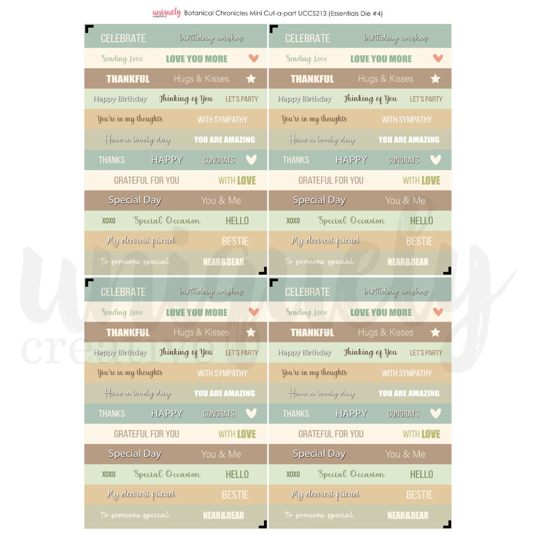 Uniquely Creative - Botanical Chronicles Mini Cut-a-Part (Botanical Chronicles Collection)