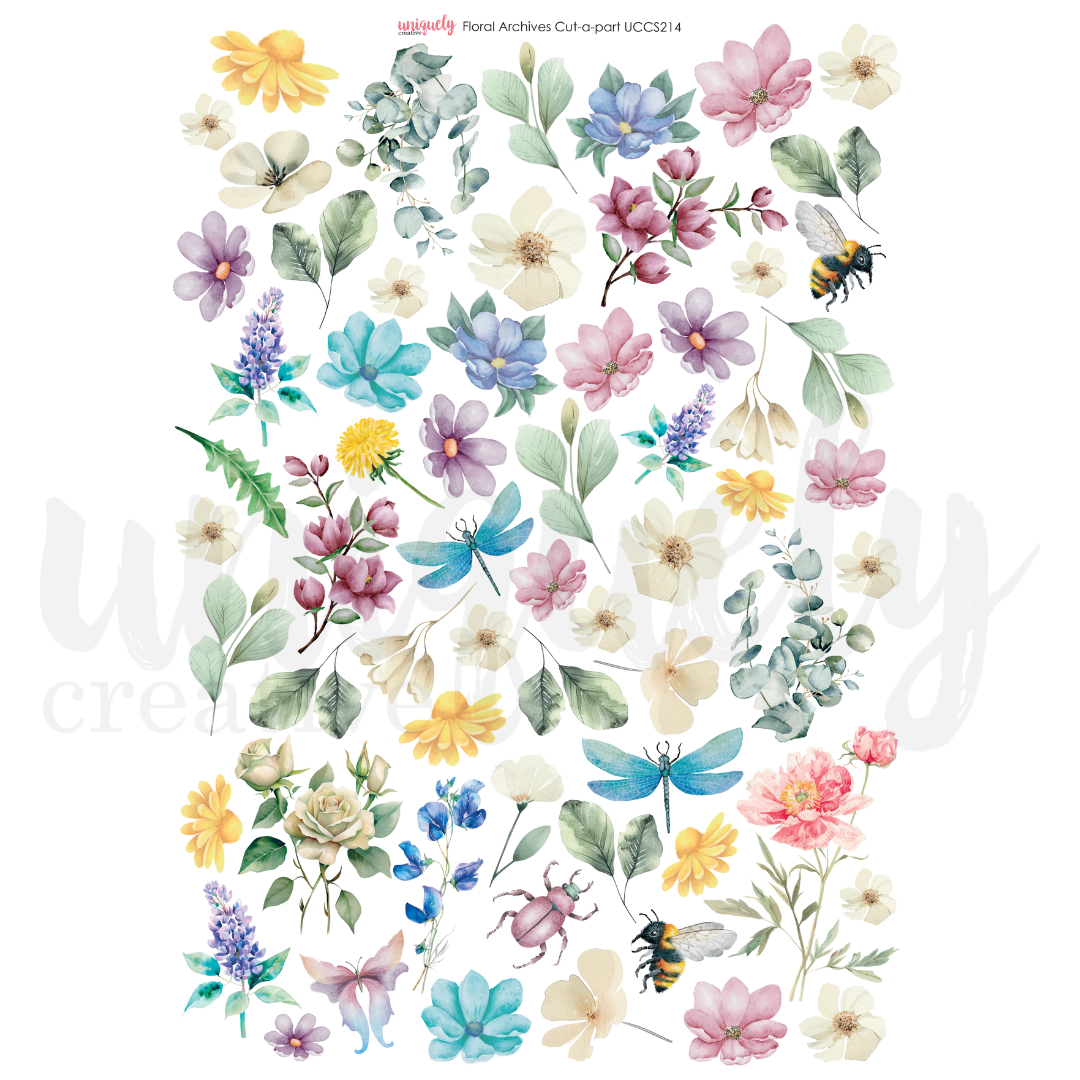 Uniquely Creative - Floral Archives Cut-a-Part (Floral Archives Collection)