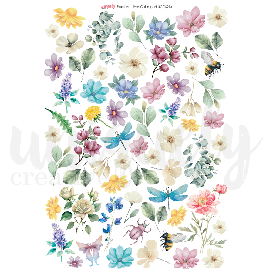 Uniquely Creative - Floral Archives Cut-a-Part (Floral Archives Collection)