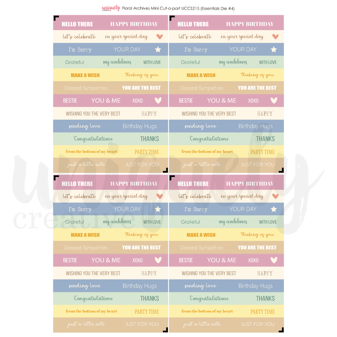 Uniquely Creative - Floral Archives Mini Cut-a-Part (Floral Archives Collection)