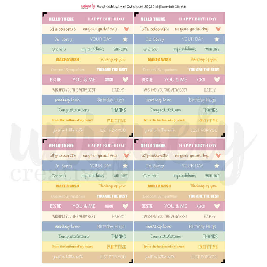 Uniquely Creative - Floral Archives Mini Cut-a-Part (Floral Archives Collection)