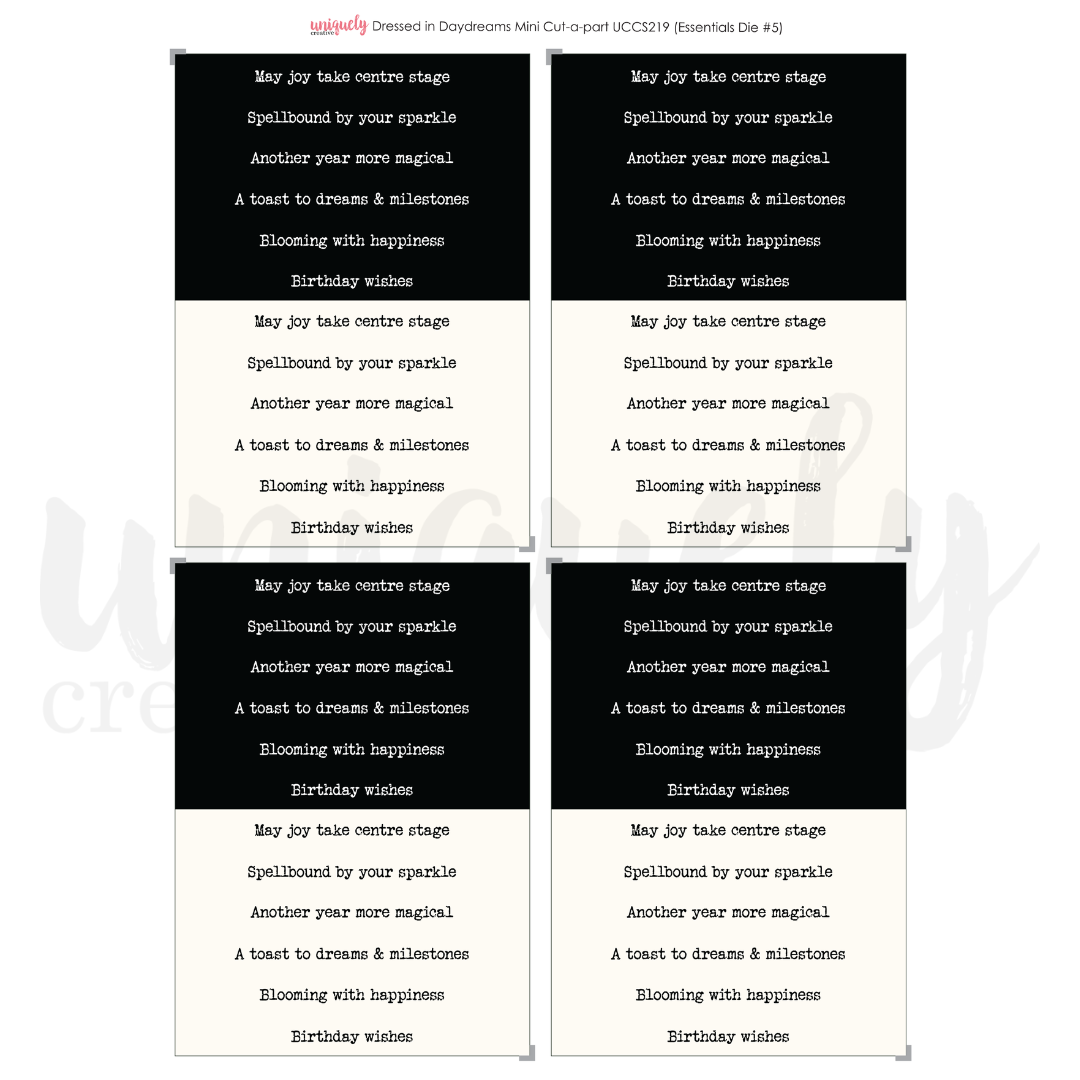 Uniquely Creative - Dressed in Daydreams Mini Cut-a-Part