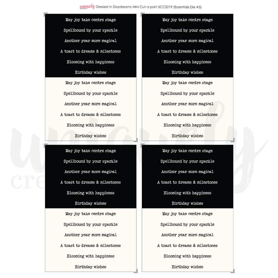 Uniquely Creative - Dressed in Daydreams Mini Cut-a-Part