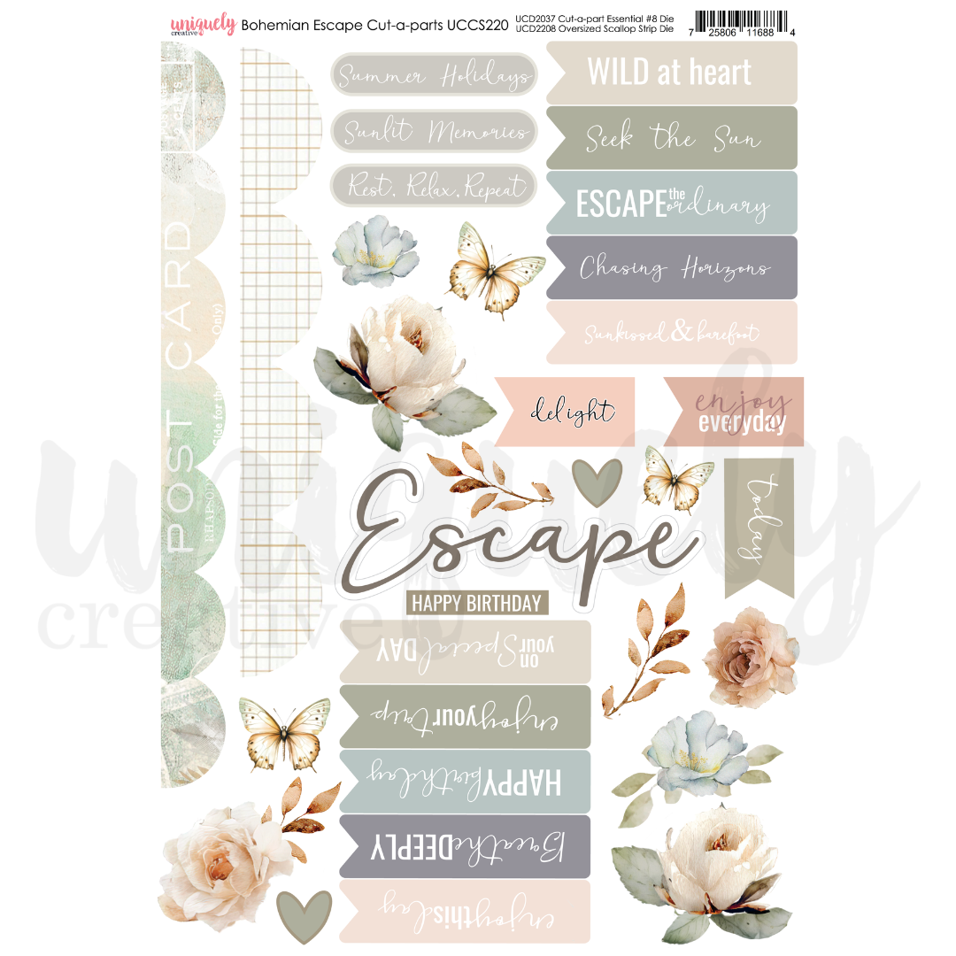 Uniquely Creative - Bohemian Escape Cut-a-Part (Bohemian Escape Collection)