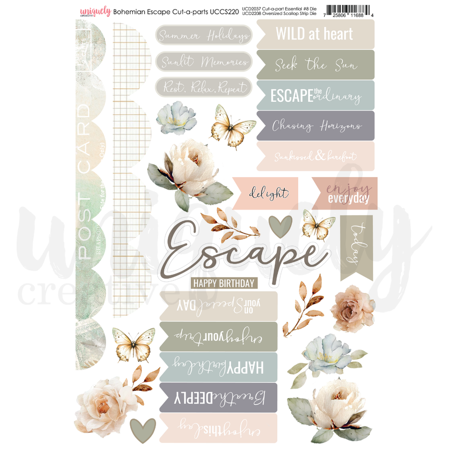 Uniquely Creative - Bohemian Escape Cut-a-Part (Bohemian Escape Collection)