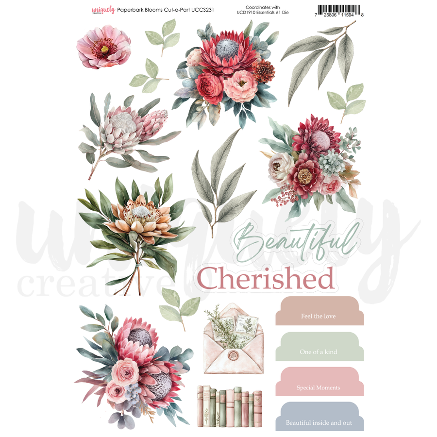 Uniquely Creative - Paperbark Blooms Cut-a-Part (Paperbark Blooms Collection)