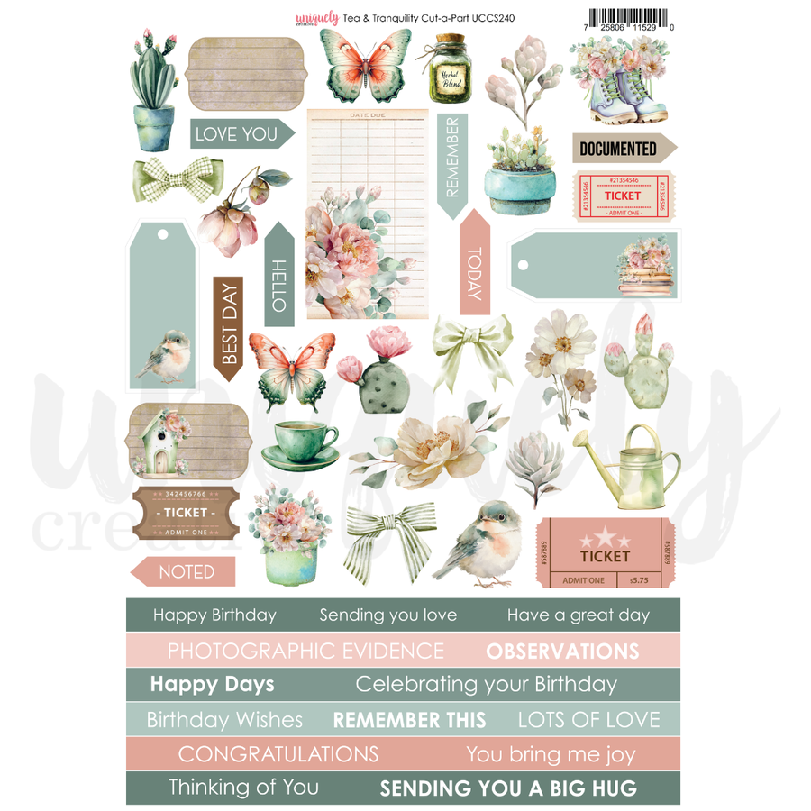 Uniquely Creative - Tea & Tranquility Cut-a-Part (Tea & Tranquility Collection)