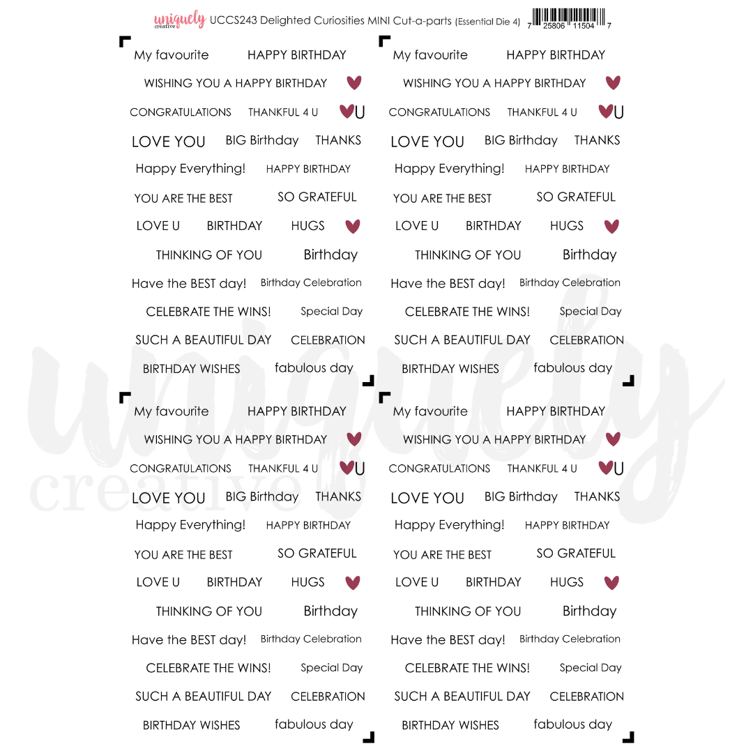 Uniquely Creative - Delighted Curiosities Mini Cut-a-Part (Delighted Curiosities Collection)