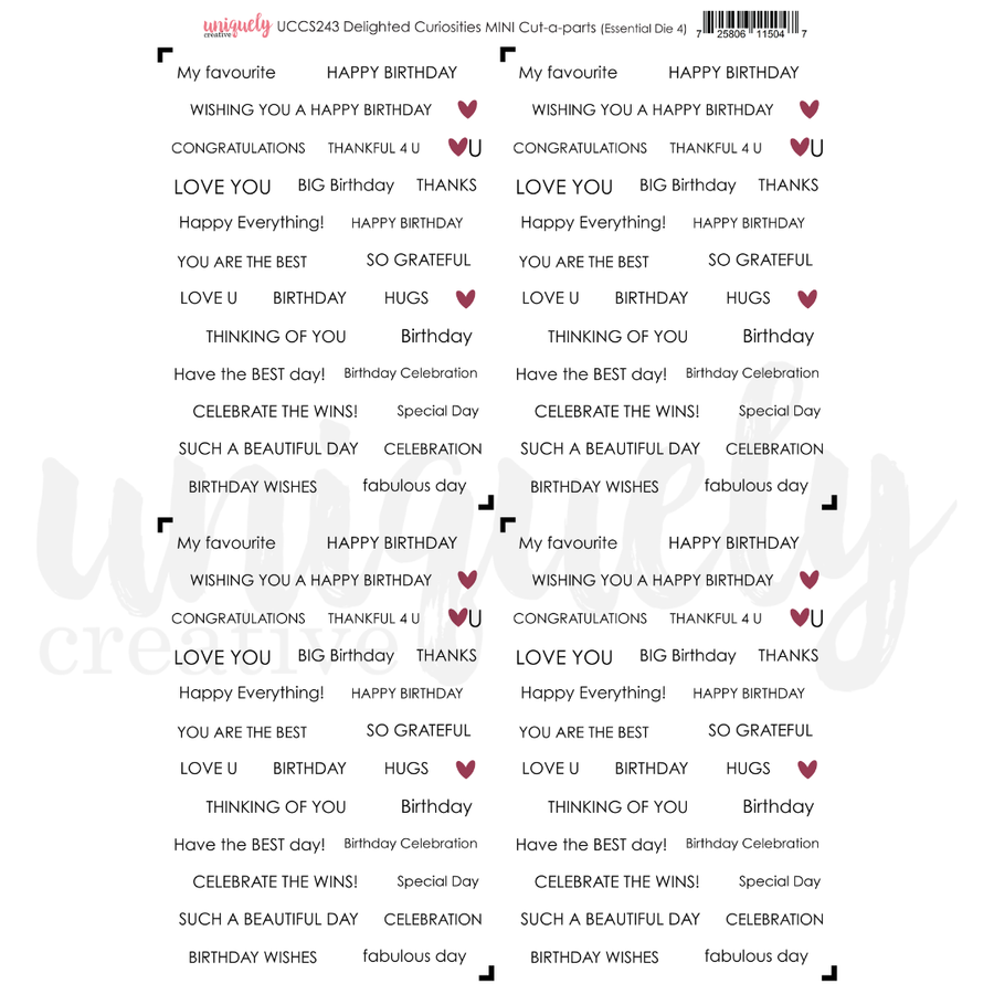 Uniquely Creative - Delighted Curiosities Mini Cut-a-Part (Delighted Curiosities Collection)