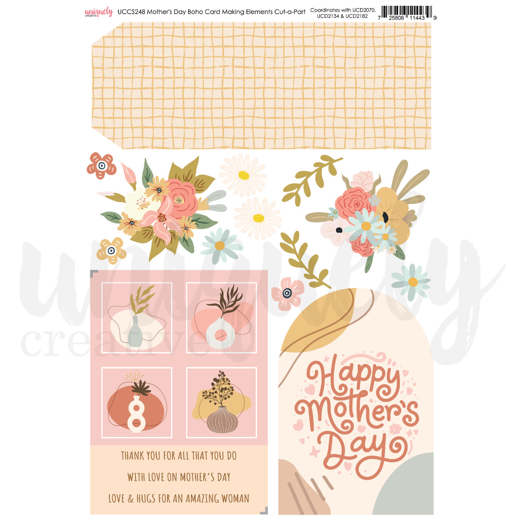 Uniquely Creative - Mother's Day Boho Card Making Elements