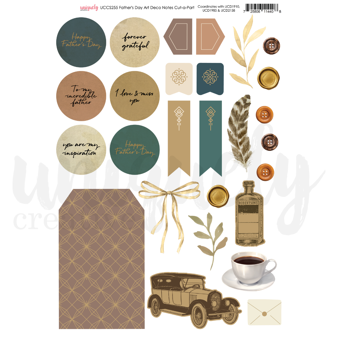 Uniquely Creative - Father's Day Art Deco Notes