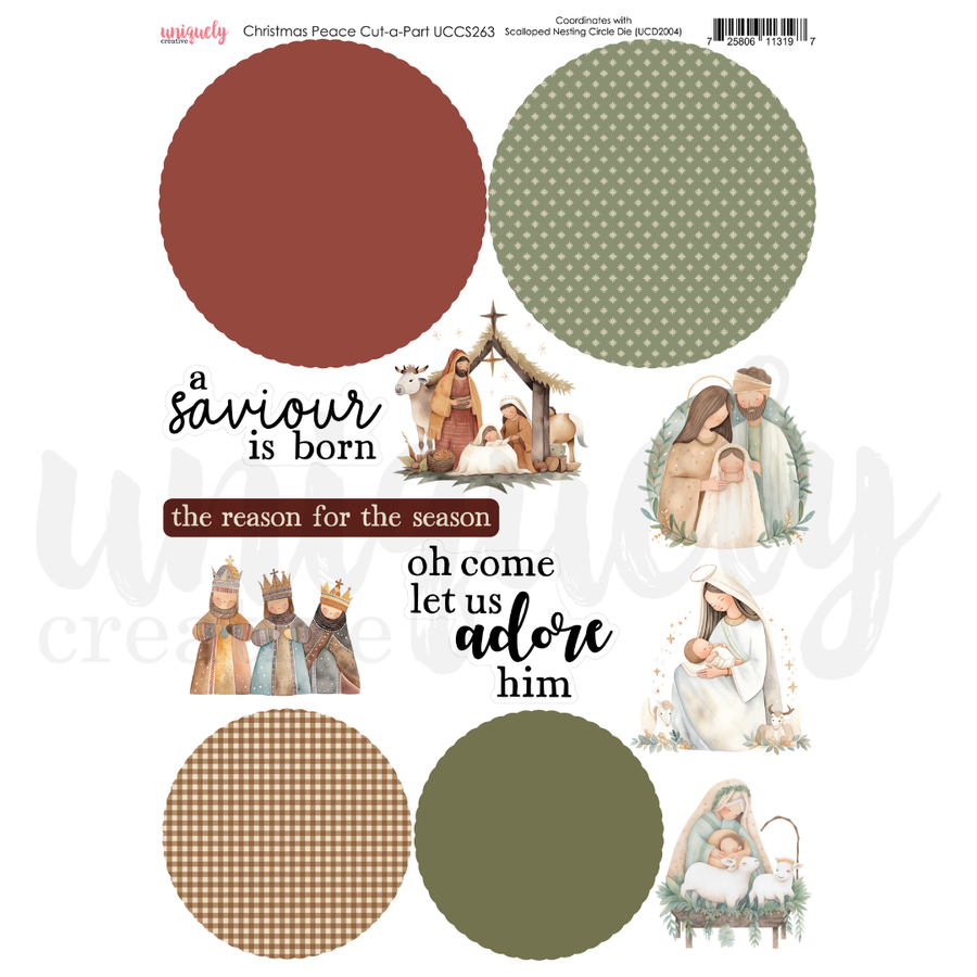 Uniquely Creative - Christmas Peace Cut-a-Part