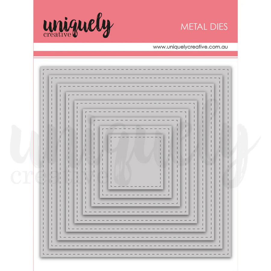 Uniquely Creative - Stitched Nesting Square Die