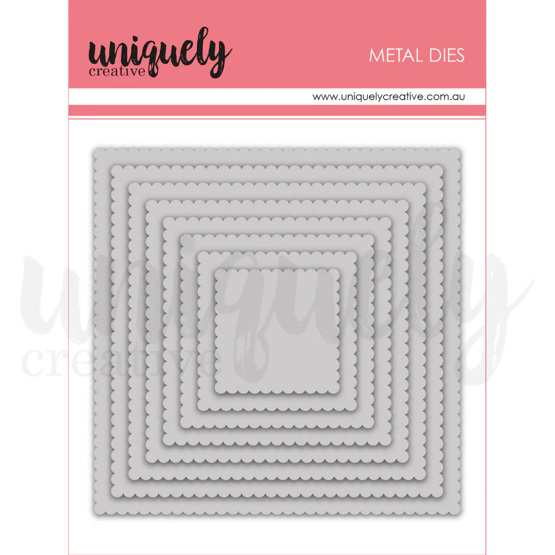 Uniquely Creative - Scalloped Nesting Square Die