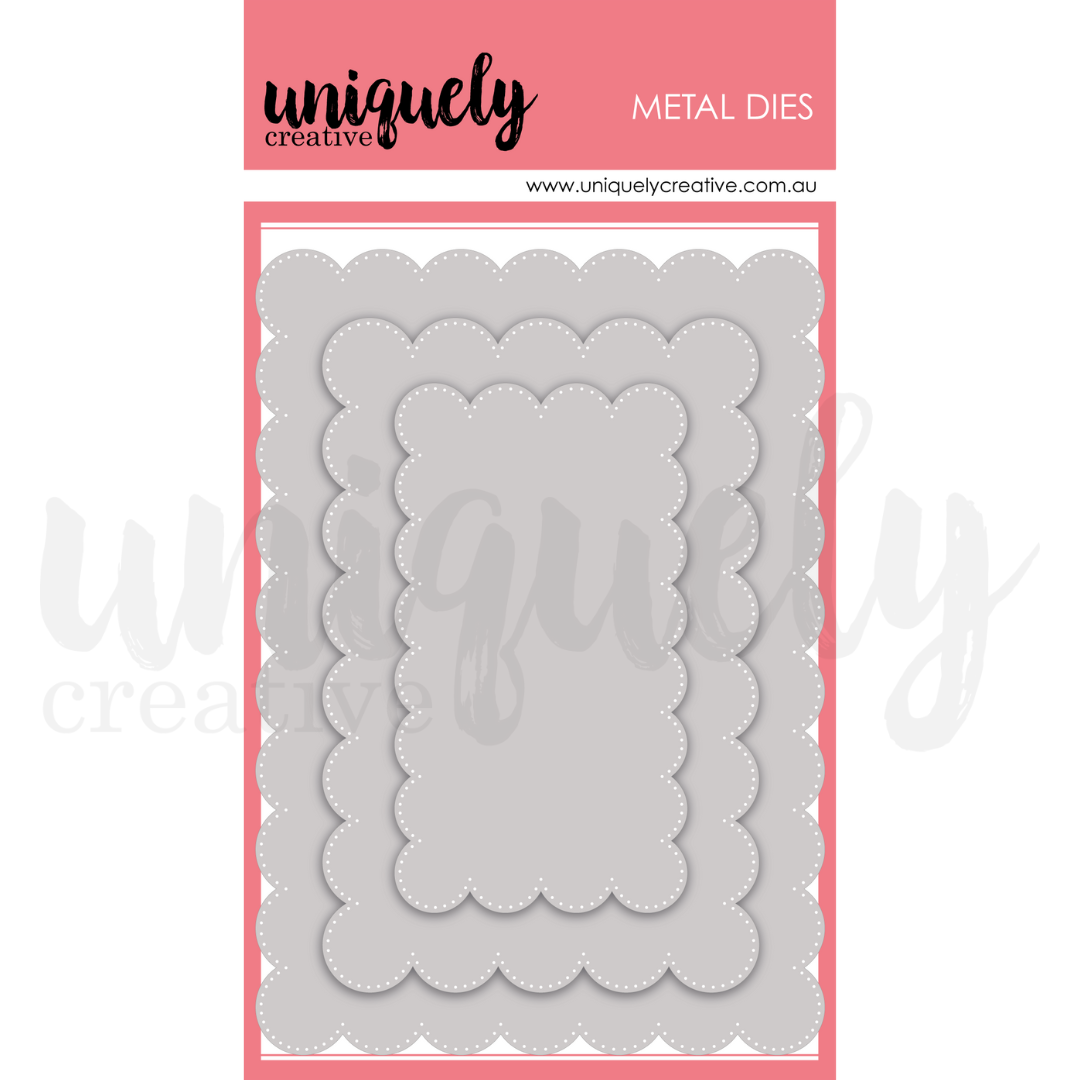 Uniquely Creative - Oversized Scalloped Nesting Rectangle Die