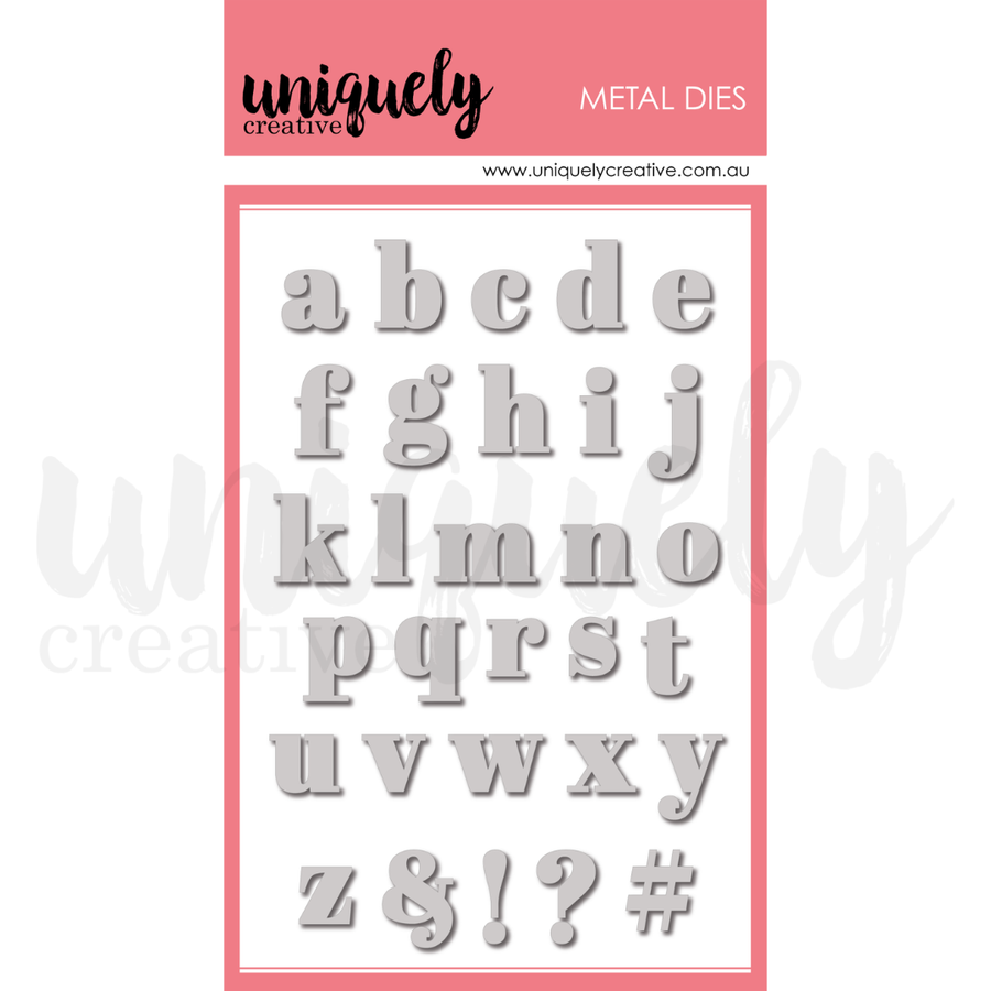 Uniquely Creative - Serif Lowercase Alpha Die (Whispers of Wisdom Collection)