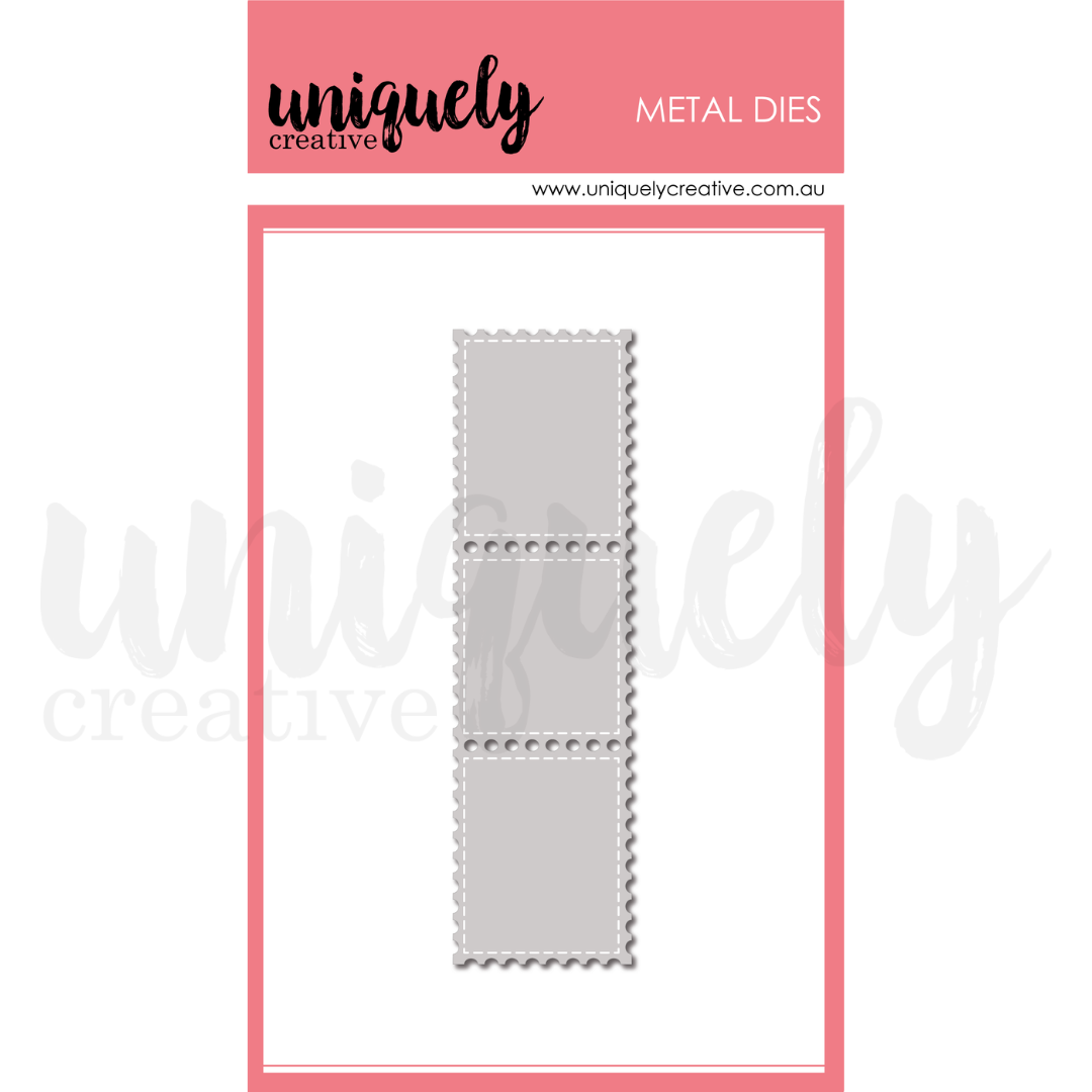 Uniquely Creative - Postage Stamp Strip Die (Ultraviolet Delight Collection)