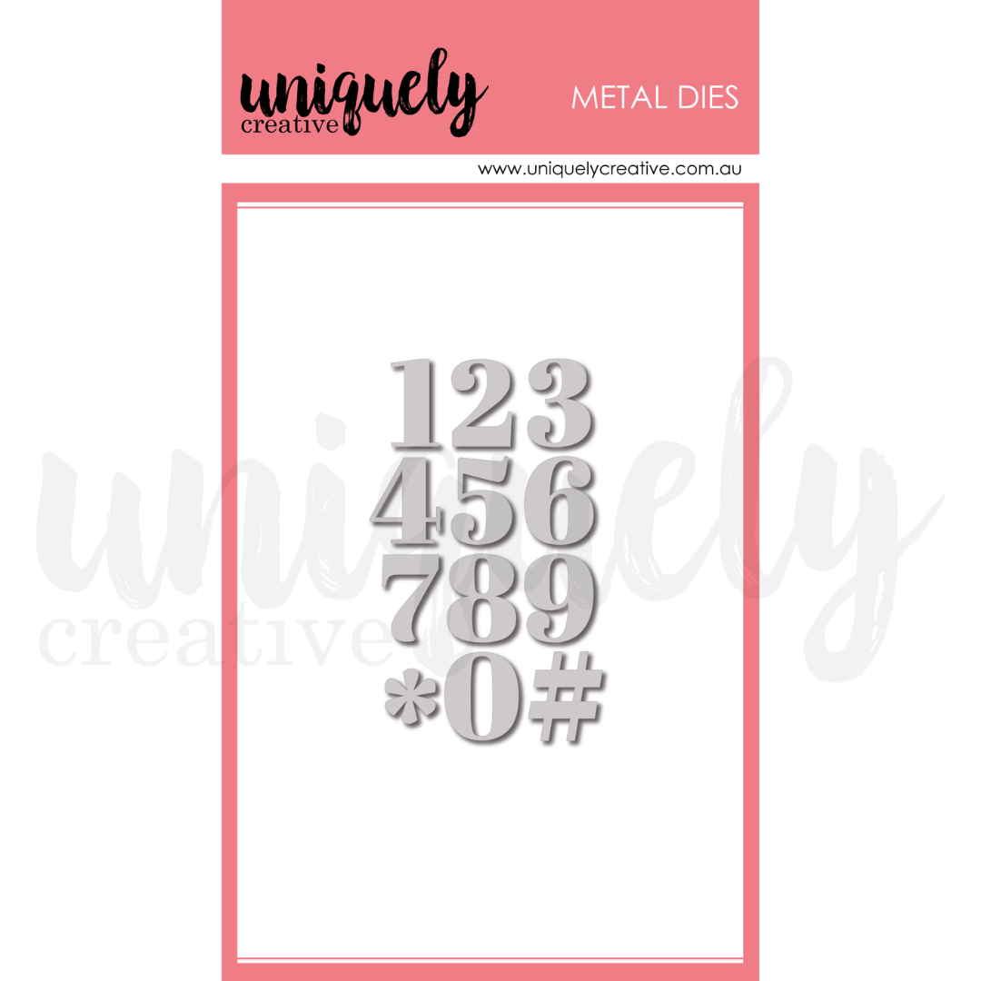 Uniquely Creative - Serif Number Die (Oh So Lovely Collection)