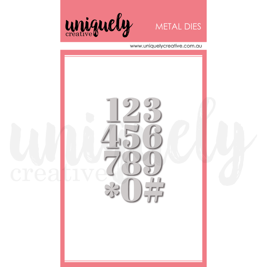 Uniquely Creative - Serif Number Die (Oh So Lovely Collection)