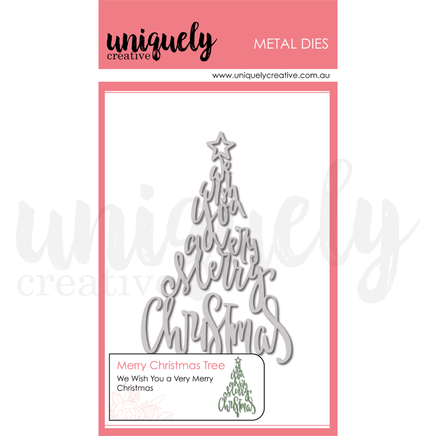 Uniquely Creative - Merry Christmas Tree Die (Christmas Keepsakes Collection)