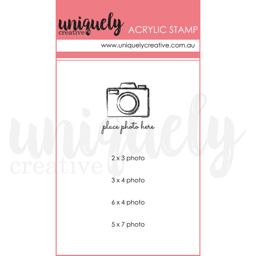 Uniquely Creative - Place Photo Here Mark Making Mini Stamp
