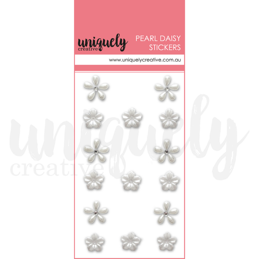 Uniquely Creative - Pearl Daisy Stickers - Pearl