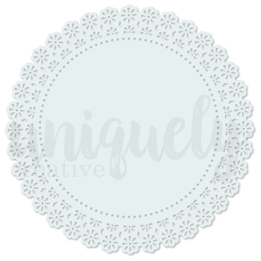 Uniquely Creative - Light Blue Lacey Circle - Decorative Base Layer