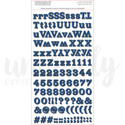 Uniquely Creative - Navy Dimensional Alpha Stickers