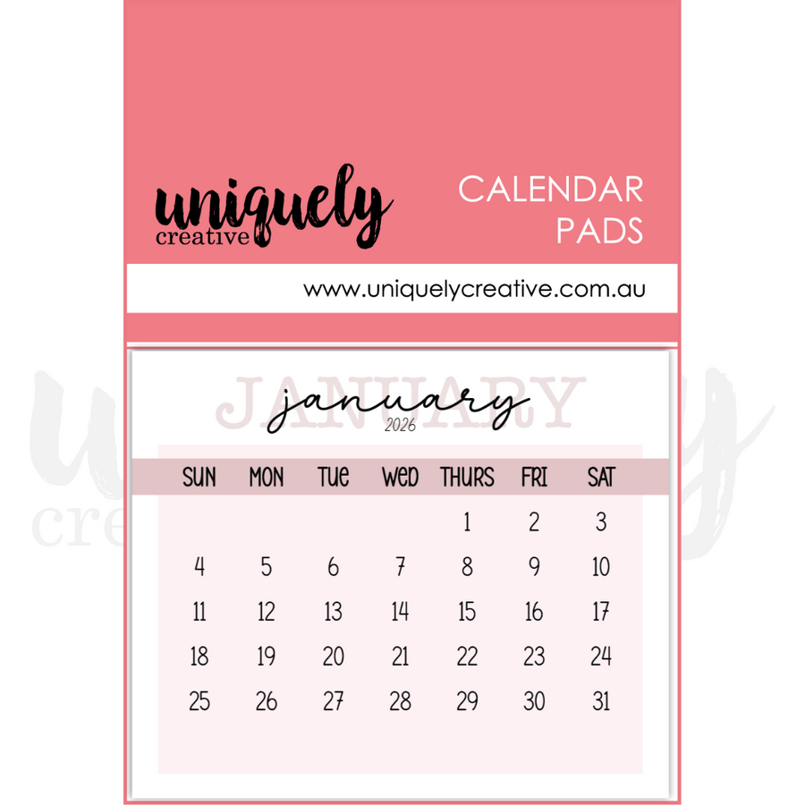 Uniquely Creative - 2026 Calendar Pads