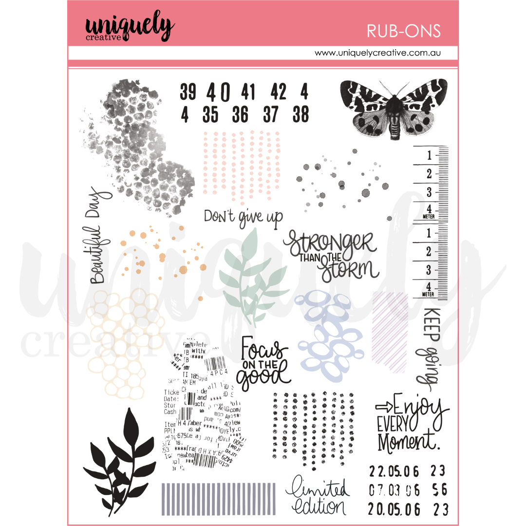 Uniquely Creative - Heart & Soul Rub-ons