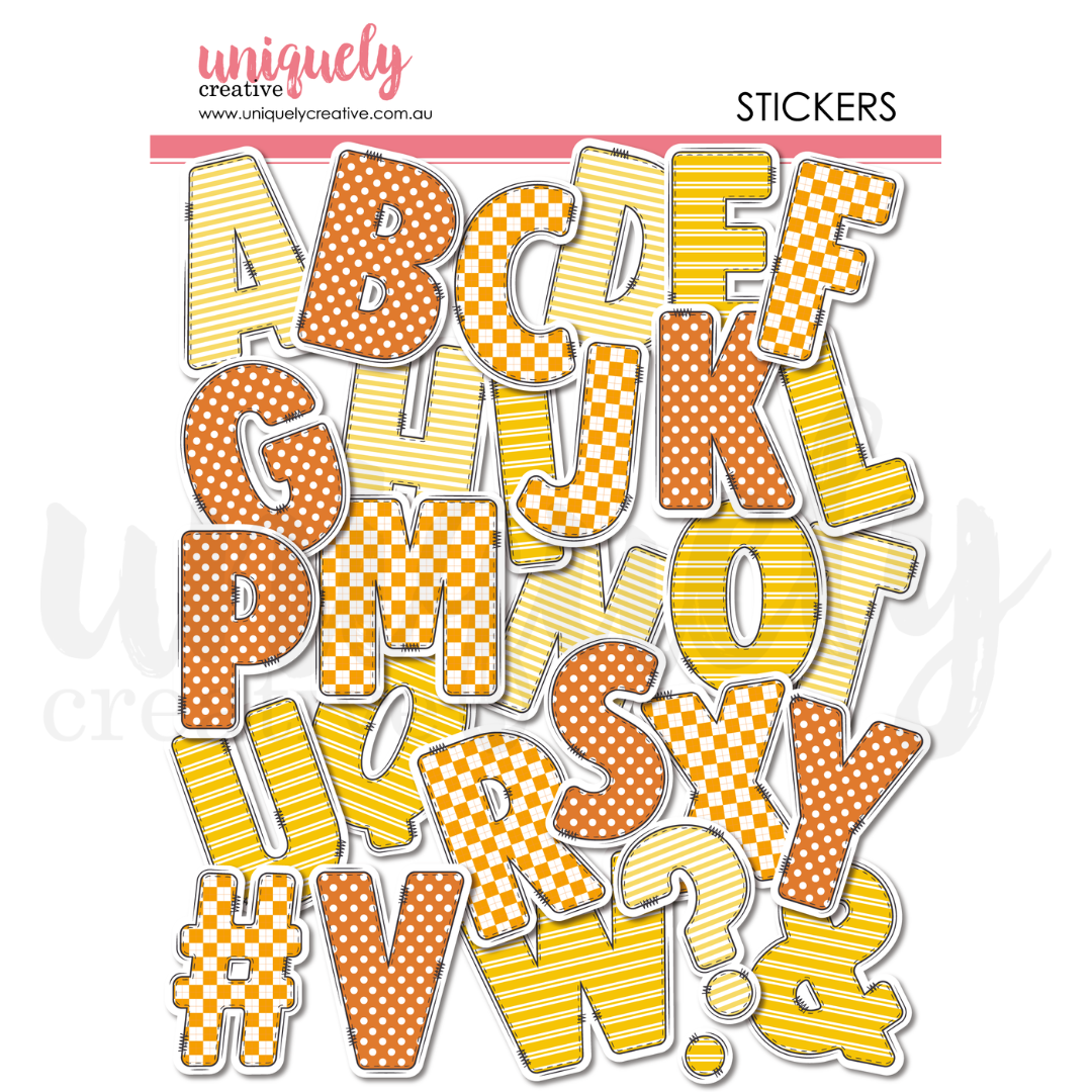 Uniquely Creative - Written in the Stars Chipboard Alpha Stickers