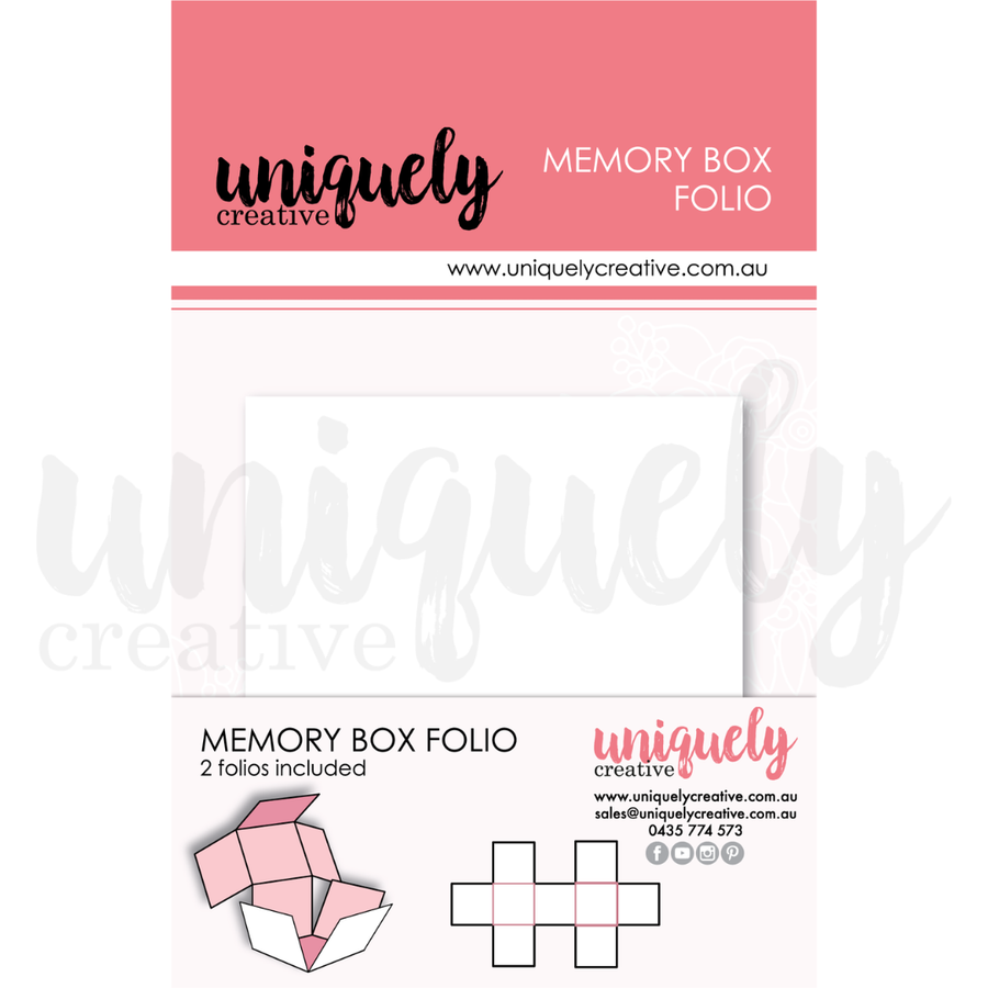 Uniquely Creative - White Memory Box Folio (Whispers of Wisdom Collection)