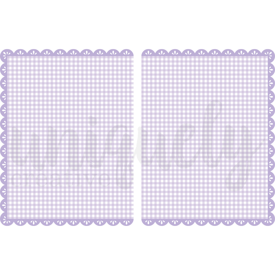 Uniquely Creative - Purple Gingham - Double Decorative Base Layer (Ultraviolet Delight Collection)