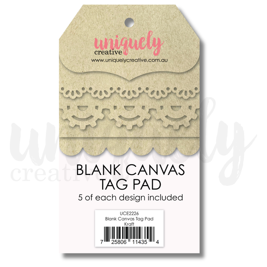 Uniquely Creative - Blank Canvas Tag Pad - Kraft (Wings & Wheels Collection)