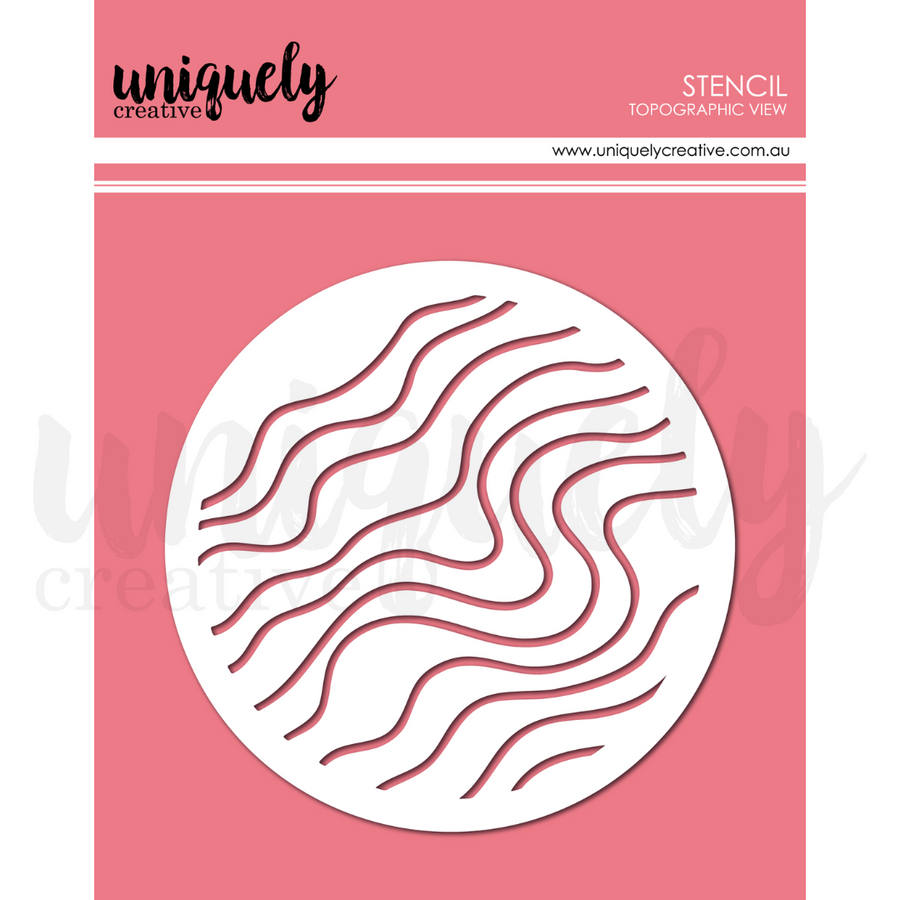 Uniquely Creative - Topographic View Stencil