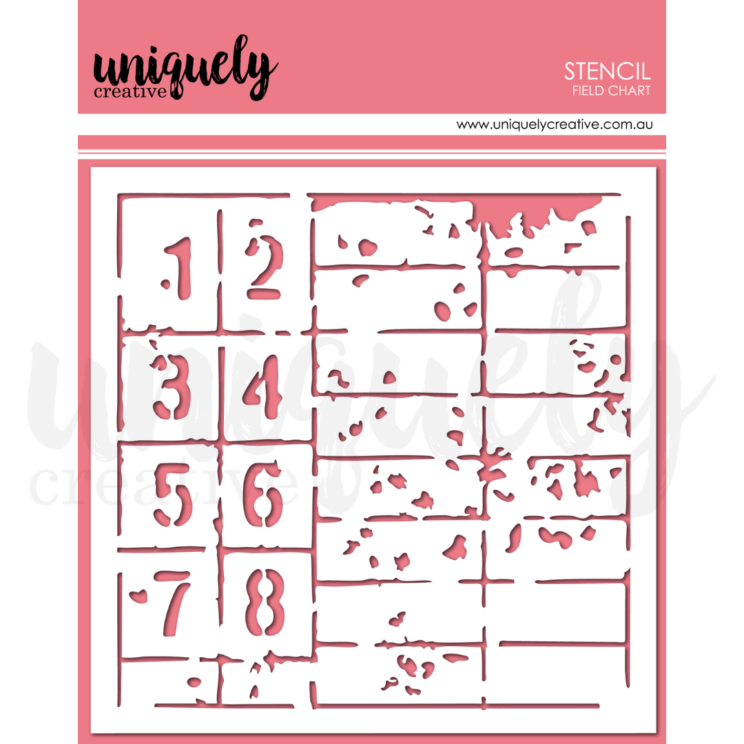 Uniquely Creative - Field Chart Stencil