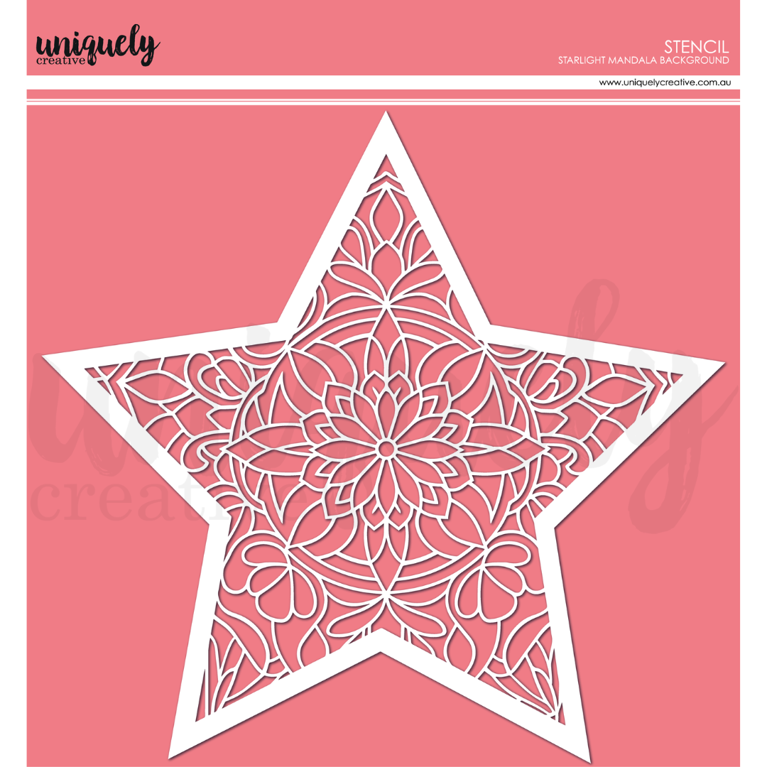 Uniquely Creative - Starlight Mandala Background Stencil