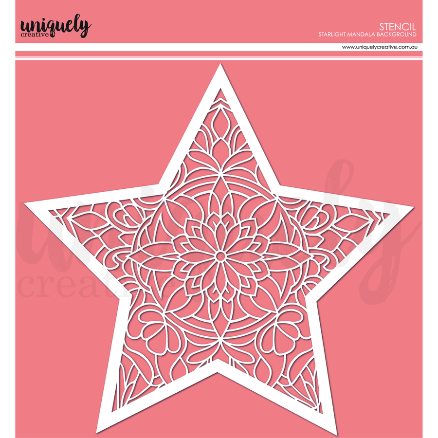 Uniquely Creative - Starlight Mandala Background Stencil