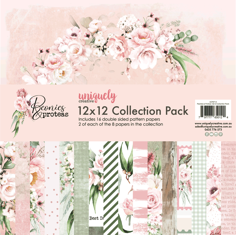 Uniquely Creative - 12" x 12" Peonies & Proteas Collection Pack