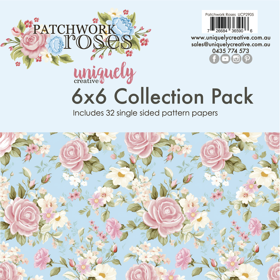 Uniquely Creative - Patchwork Roses 6" x 6" Collection Pack front cover