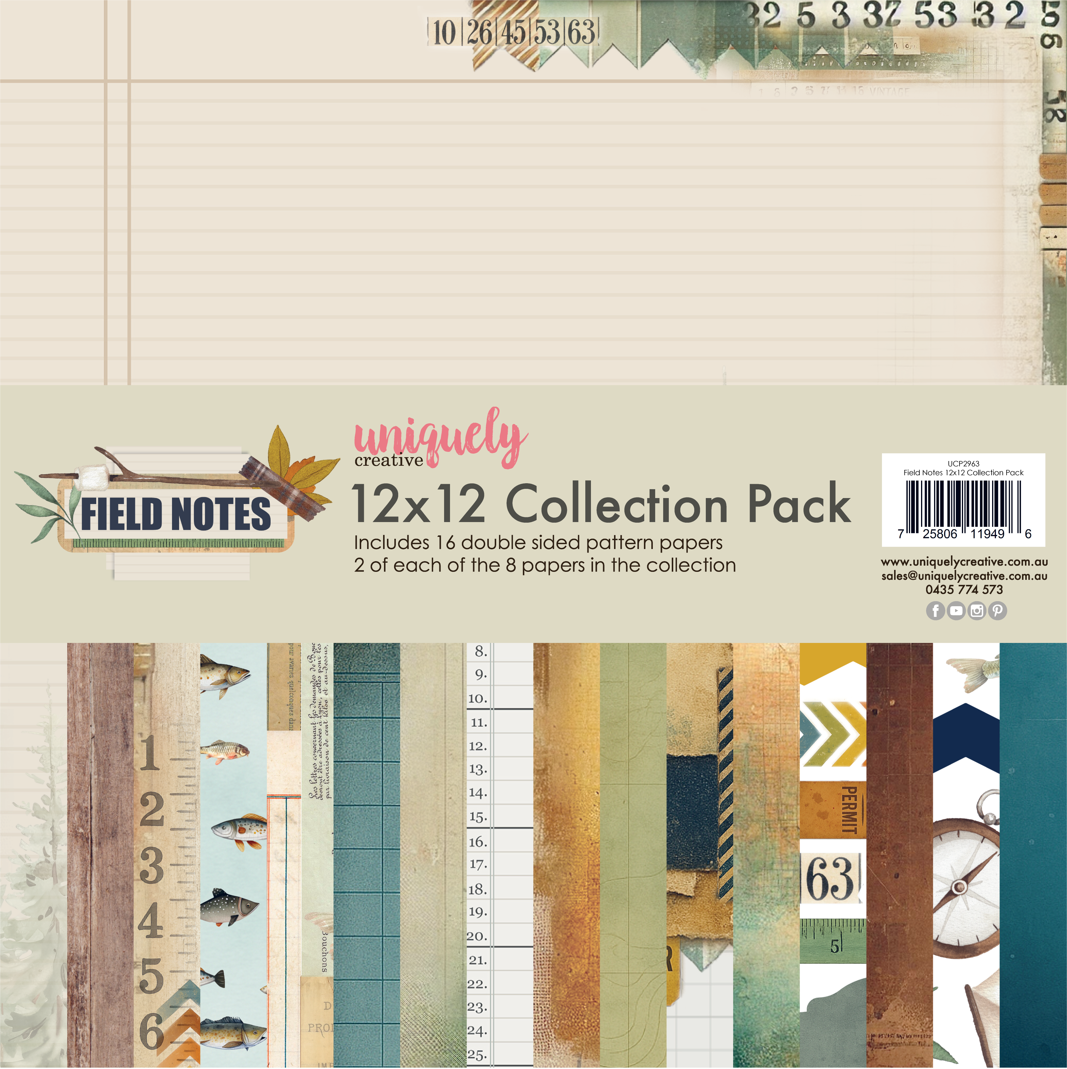 Uniquely Creative - 12" x 12" Field Notes Collection Pack