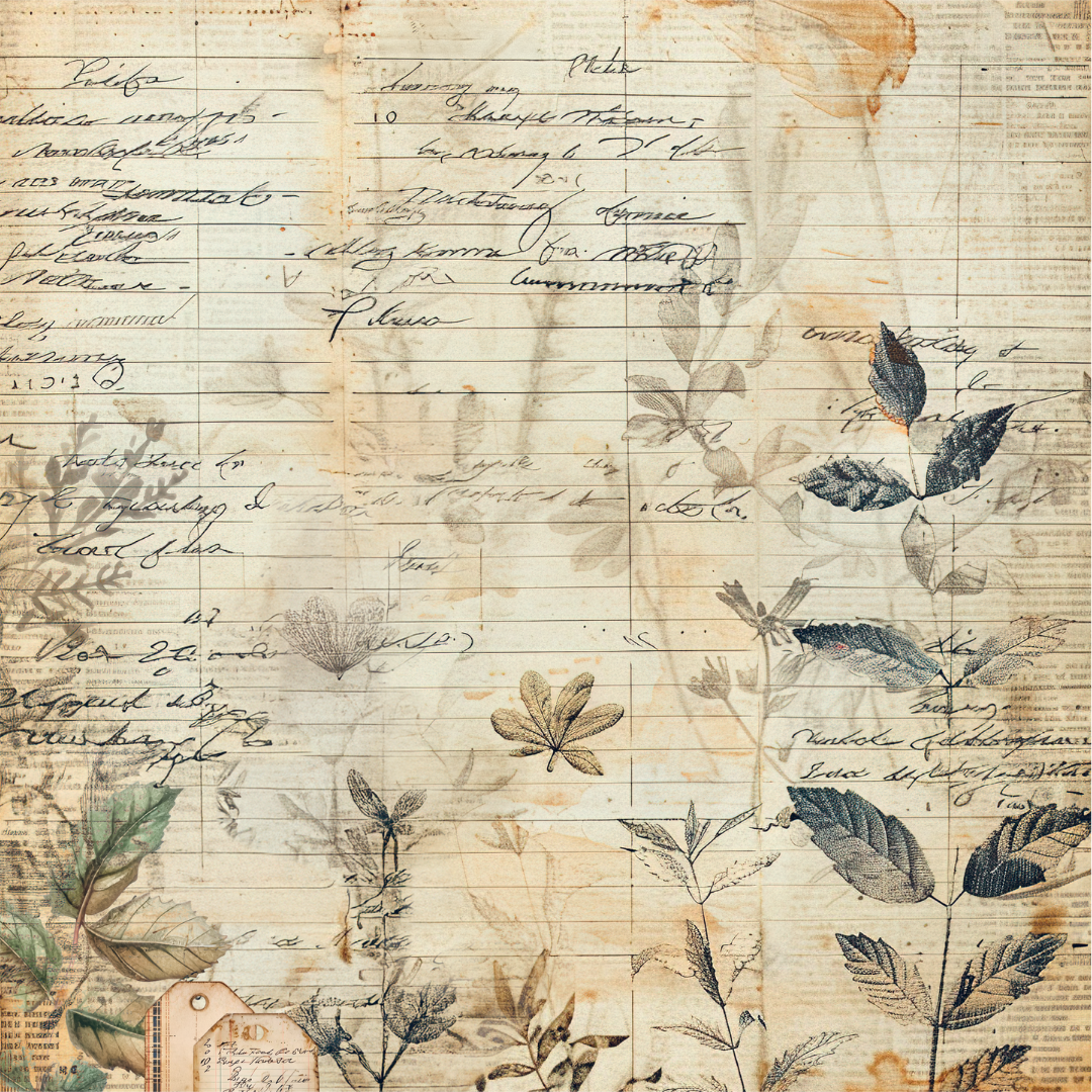 Uniquely Creative - Botanical Ledger Paper (Botanical Chronicles Collection) Side A