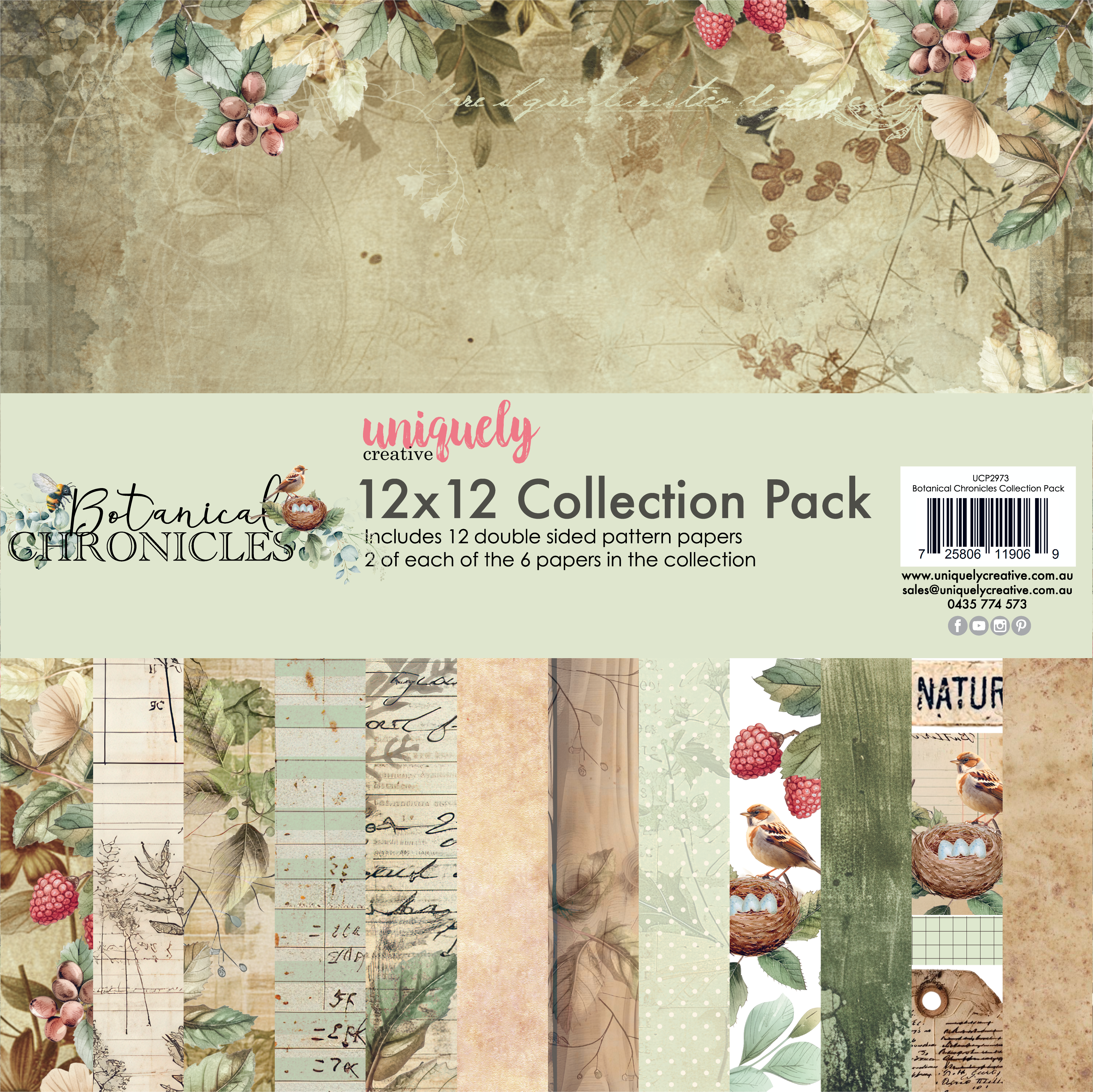 Uniquely Creative - Botanical Chronicles 12 x 12 Collection Pack (Botanical Chronicles Collection)