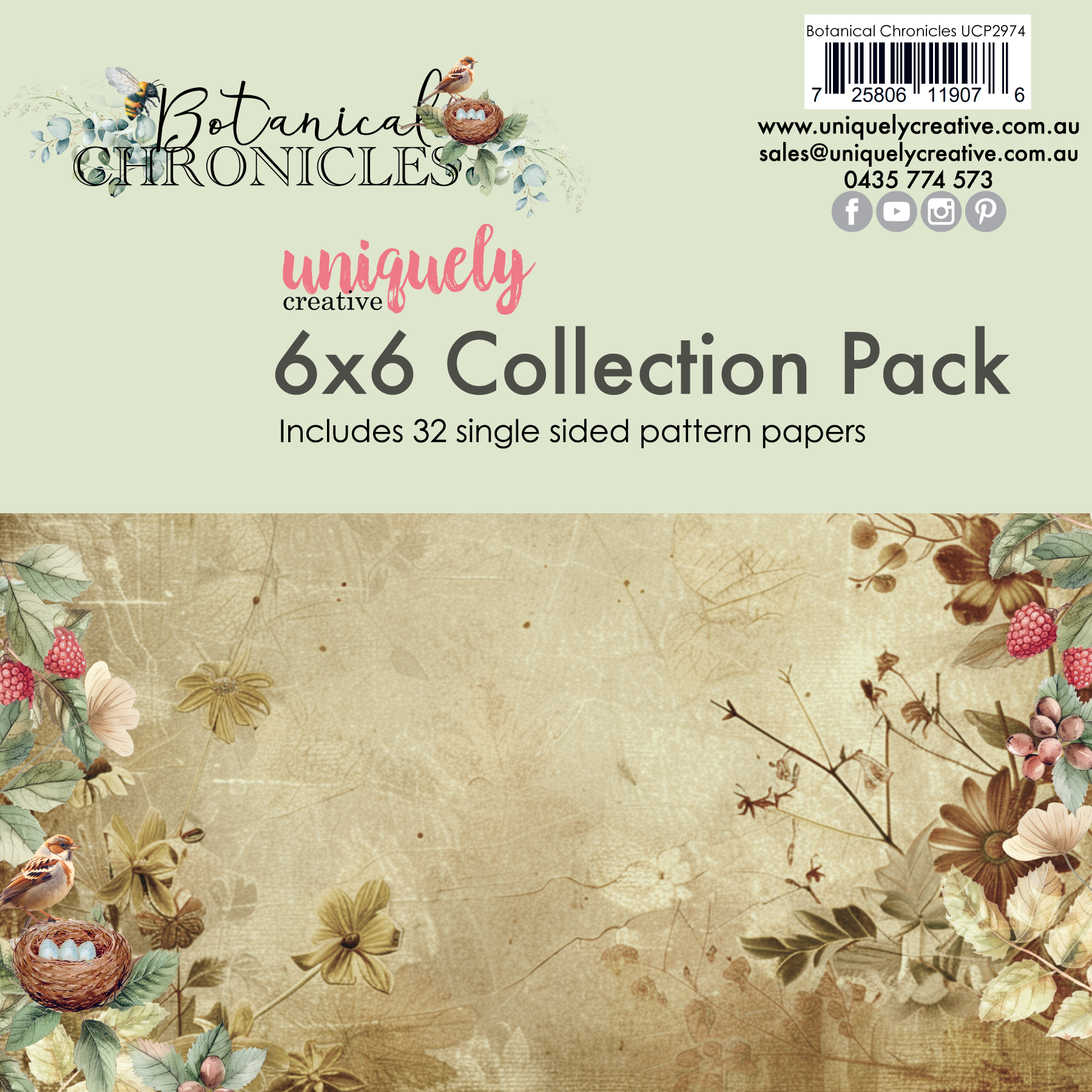 Uniquely Creative - Botanical Chronicles 6 x 6 Collection Pack (Botanical Chronicles Collection)