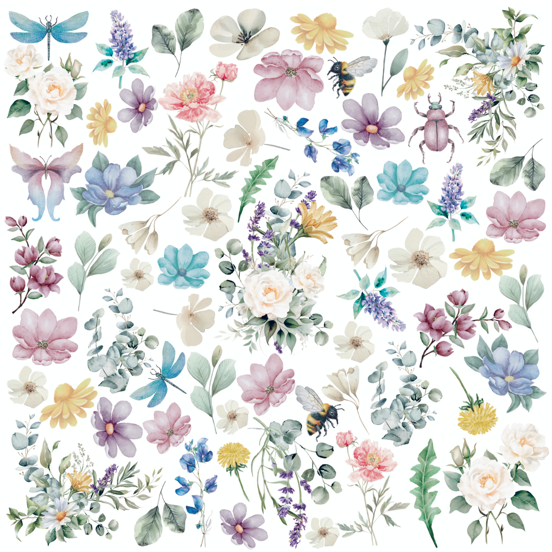 Uniquely Creative - Pretty Pollinators Paper (Floral Archives Collection) Side A