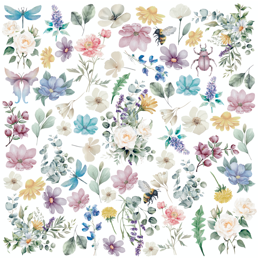 Uniquely Creative - Pretty Pollinators Paper (Floral Archives Collection) Side A