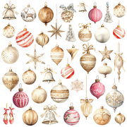 Uniquely Creative - Vintage Baubles Paper (Home for Christmas Collection) - Side A